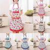 Baking Apron Soft Texture with Pockets Waterproof Sleeveless Oil Proof Women's Fashion Cooking Apron Kitchen Red