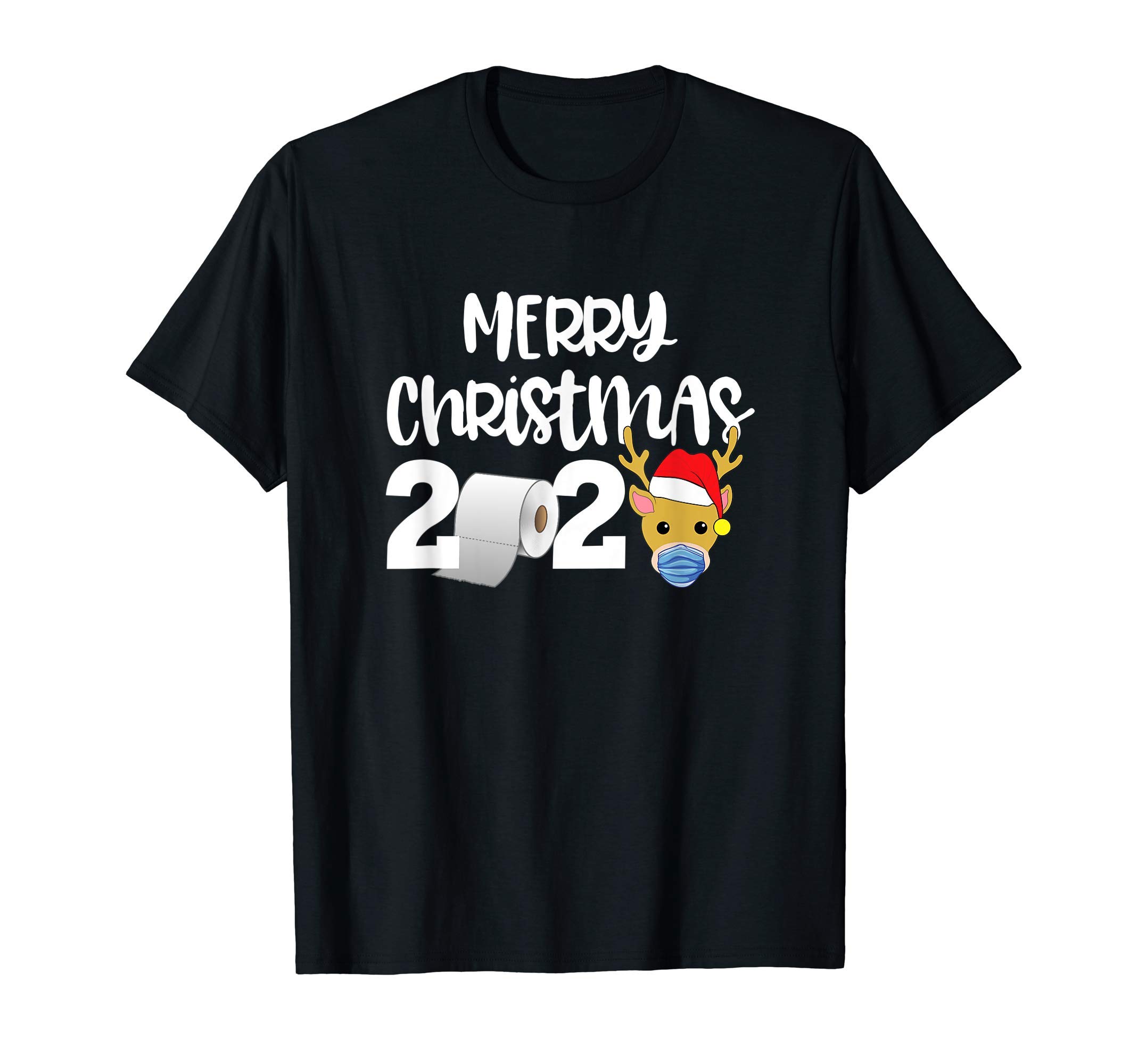 

Маска Туалетная бумага XMas Счастливого Рождества 2020 Футболка с изображением оленя