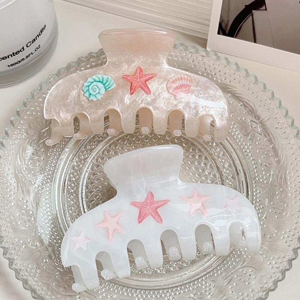 Cherry Acetic Acid Hair Clip Ocean Sea Star Grab Clip Sweet Starfish Hair Claw  Vacation