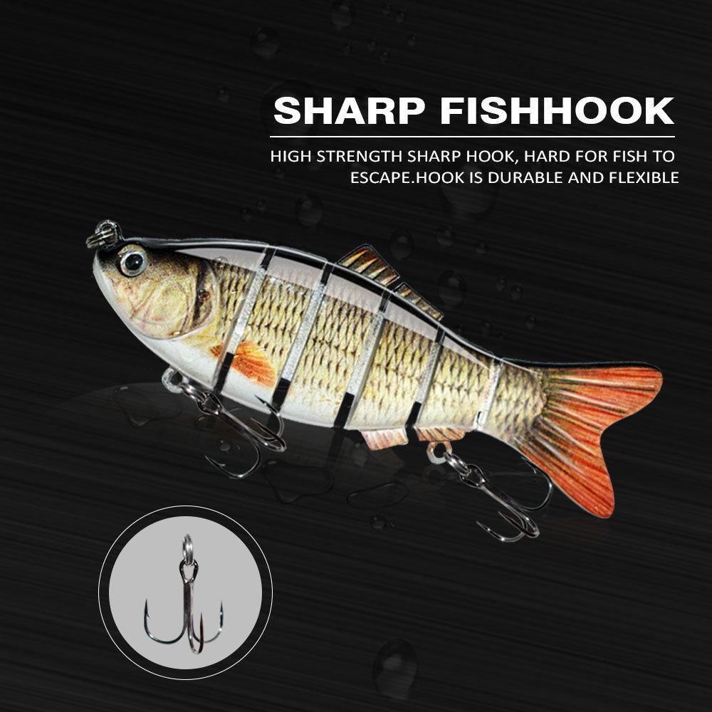 1Pcs 10cm/17g 6 Sections Multi Jointed Minnow Fishing Lures Swimbait Pike Lure Floating Artificial Hard Bait