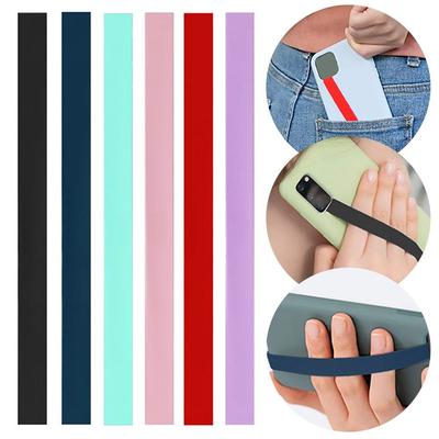 Silicone Phone Case Wristband Colorful Phone Holder Finger Grip Phone Strap  Phone Accessories