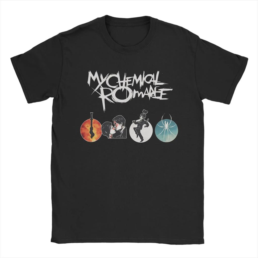 My Chemical Rounisexce Rock Music T Shirt Summer Harajuku T Shirts Unisex Pure Cotton Oneck Oversized Clothing Short Sleeve Tshirt