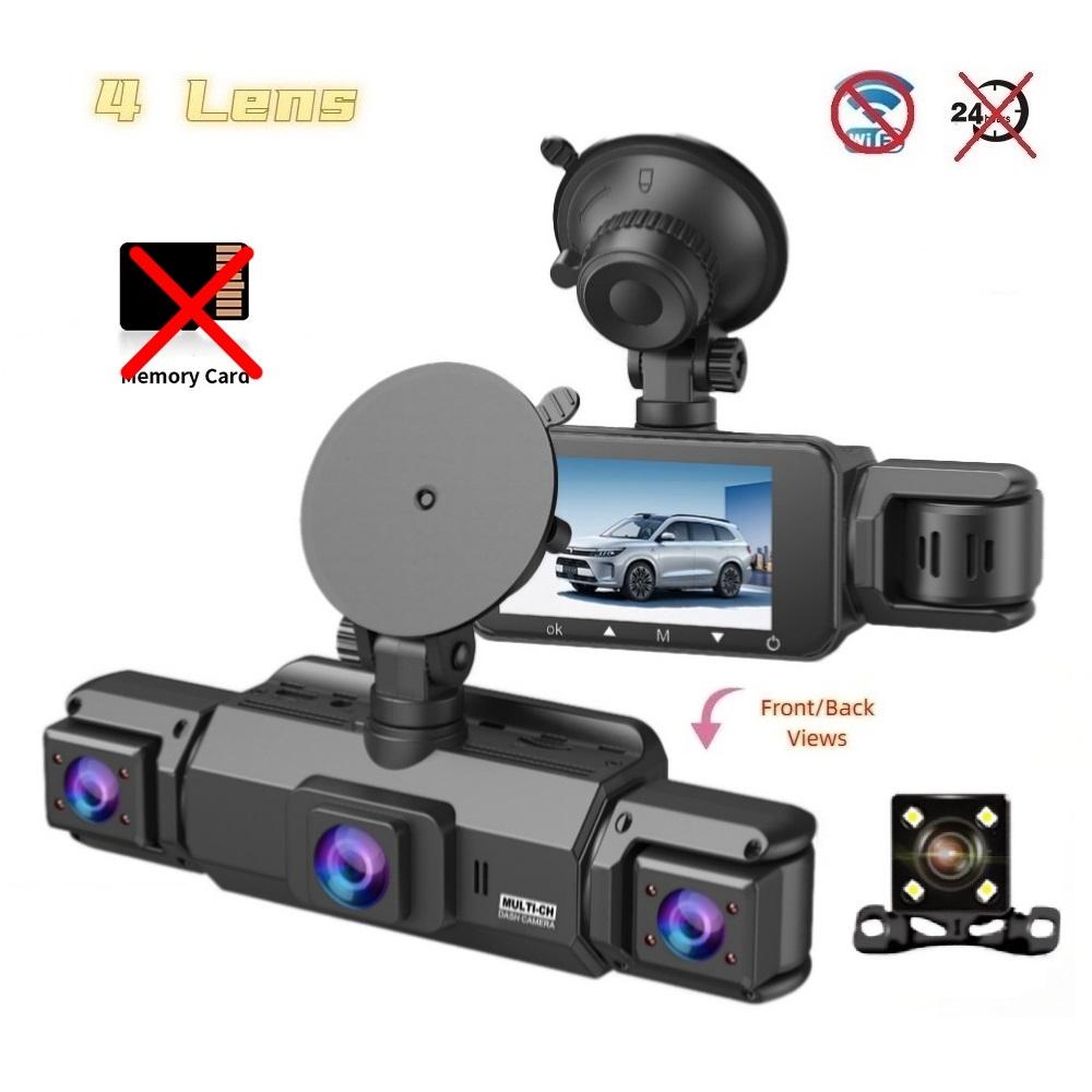 Cámara de salpicadero para coches 4 canales Caja negra WiFi Cámara de conducción FHD 1080P Visión nocturna Grabación en bucle Accesorios para coche