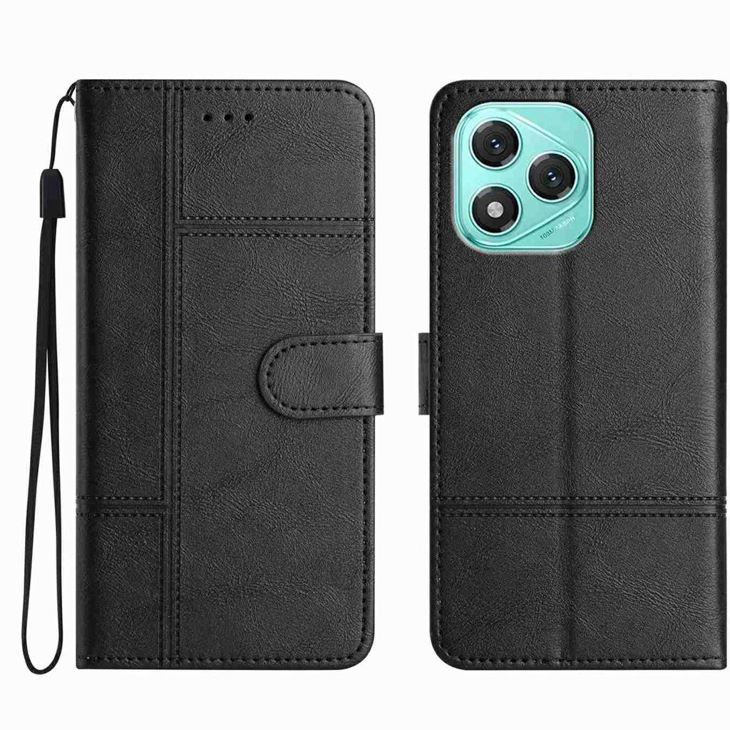 Brieftaschenhülle für Honor 400 Lite 5G, mit Linienmuster bedruckte PU-Leder-Handyhülle