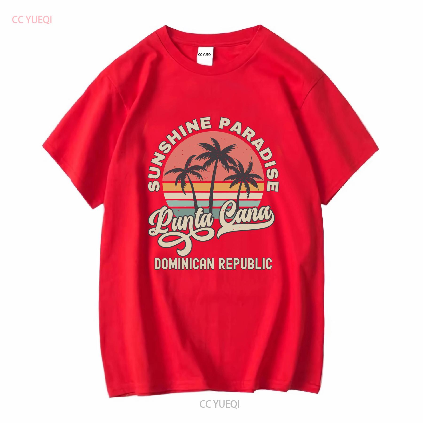 Punta Cana T Shirt Dominican Republic Souvenir Palm Tree Retro SunseT Matching Girls Trip long or short sleeves vintage Washed S