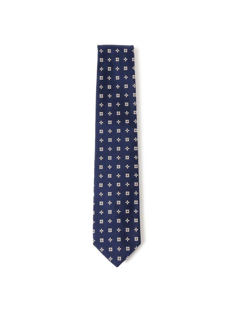 Beams F Silk Floral Jacquard Navy Free Men's Tie,