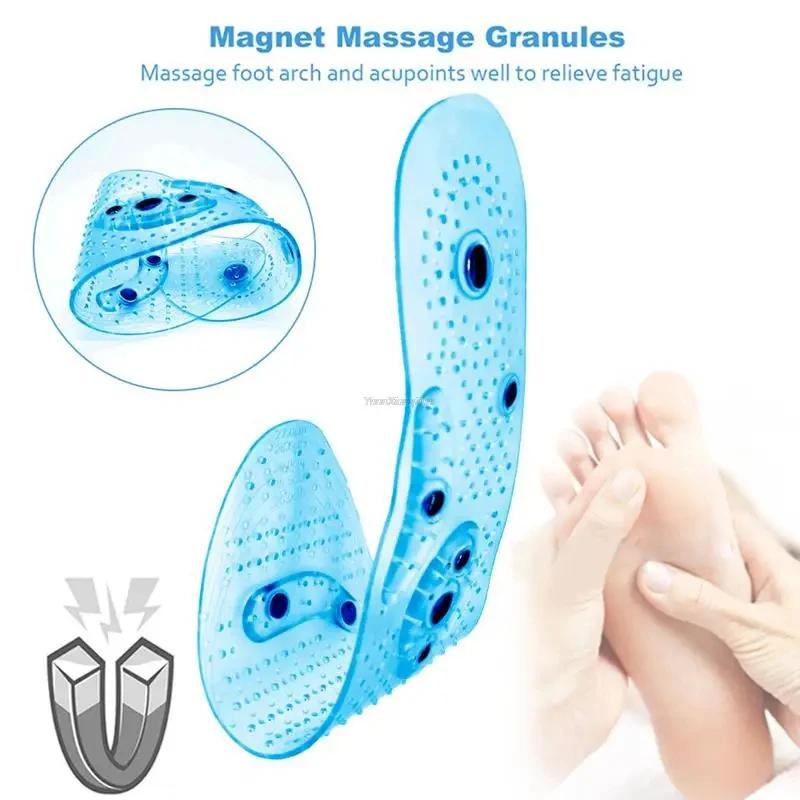 Magnete Unisex Magnettherapie Massage Einlegesohlen Fuß Akupressur Schuheinlagen Therapie Schlankheitssohlen zur Gewichtsreduktion Einlagen