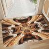 3D Optical Illusion Rug Nonslip Floor Mat for Indoor and Outdoor Use Cave Stone Visual Illusion Doormat for Living Room