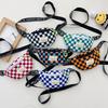 Trendy Modern Cool Boys Chest Bag Stylish Kids Waist Bag Checkered Small Crossbody