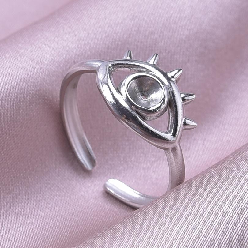 Punk Male Jewelry Mushroom Bone Moon Star Ring Stainless Steel Adjustable Rings For Women Men Accessories Leaf Finger Bague Gift