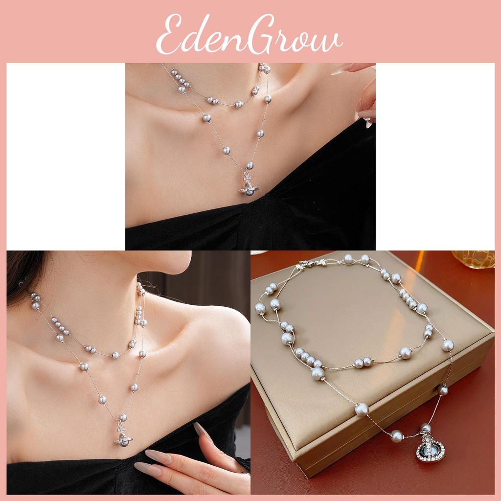 Geometric Pearl Pendant Necklace For Women With Handcrafted Faux Pearl Material And Stylish Appeal