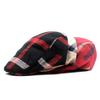 New Polyester Thin Section Duck Tongue Cap Men and Women Retro Hat Plaid Beret Outdoor Sun Hat Forward Cap