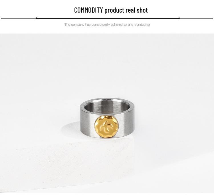 Tide Replica Retro Ethnic Flying Eagle Rings - Titanium Steel Unisex Couple Rings for Index Finger - Japanese and Korean Style