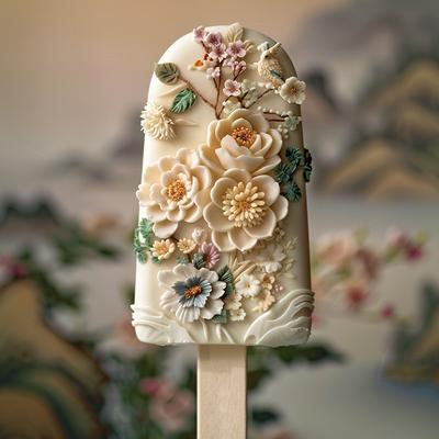 Ice Cream Food Grade Silicone Mold Handmade DIY Home Popsicle Ice Cream Mold