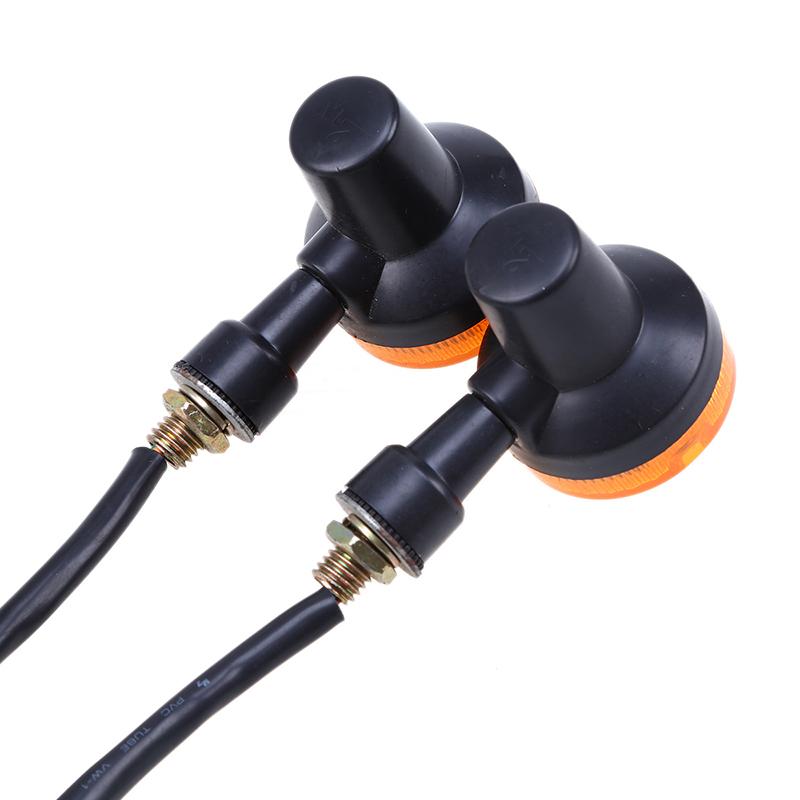 1pair Motorcycle Turn Signal Lights Indicator Lamp Amber Flashers Universal Fit for Most Motorcycles