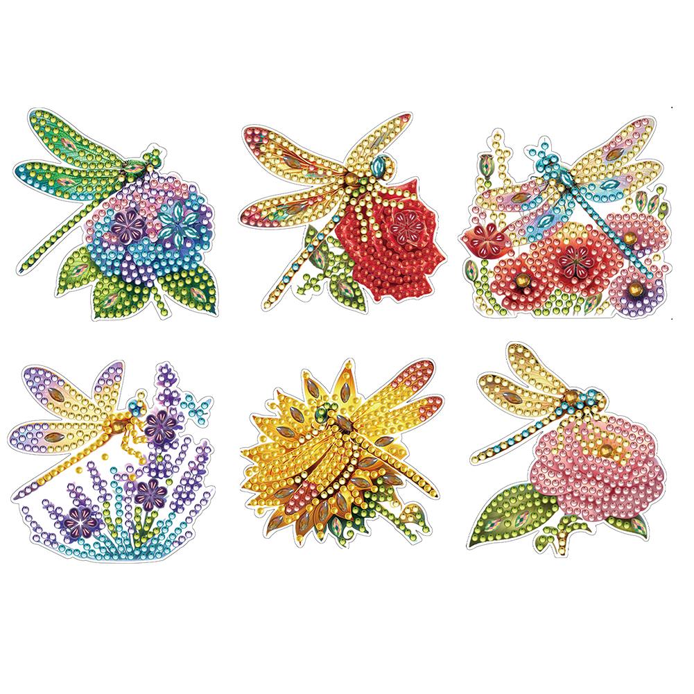 6Pcs Diamond Painting Refrigerator Magnets Fridge Magnets Diamond Art Diamond Art Magnets DIY Art Crafts for Adults Beginners