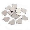 20pcs No Fade 316 Stainless Steel Double Loops Star Heart Cute Charms Pendant DIY Jewelry Findings for Necklace Bracelet
