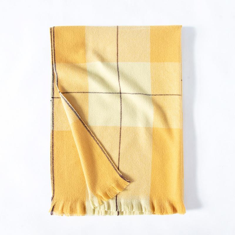 Imitation Cashmere Women Scarf Ladies Winter Vintage Plaid Scarve Pashmina Mujer Femme Foulard Bufanda Wrap Shawl Echarpe Hiver