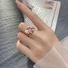 New Personalized Creative Butterfly Flowers Women's Ring Delicate  Wedding Banquet Jewelry Accessories Gift