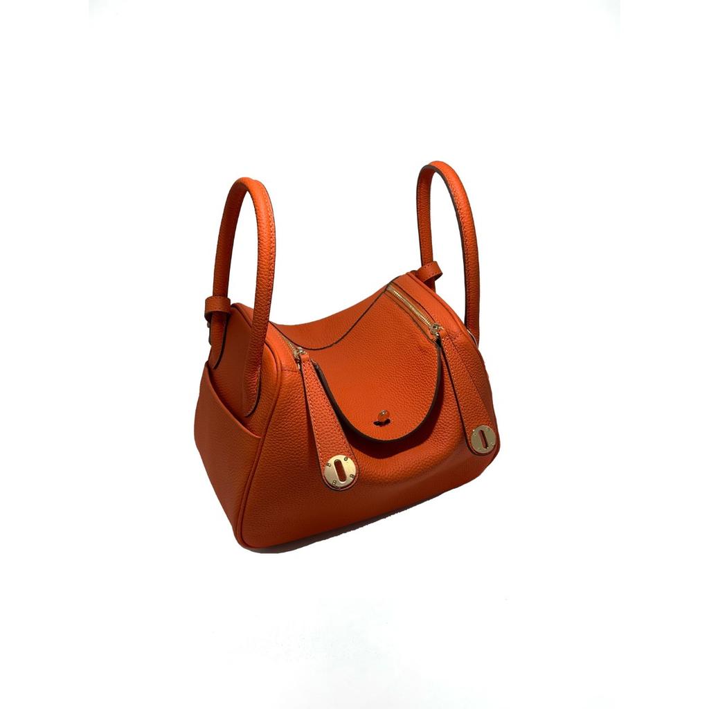 In Stock, One Piece Will Be Sent On Behalf of the First Layer of Cowhide TOGO Leather Lindy Bag, Doctor Bag, Genuine Leather Shoulder Portable