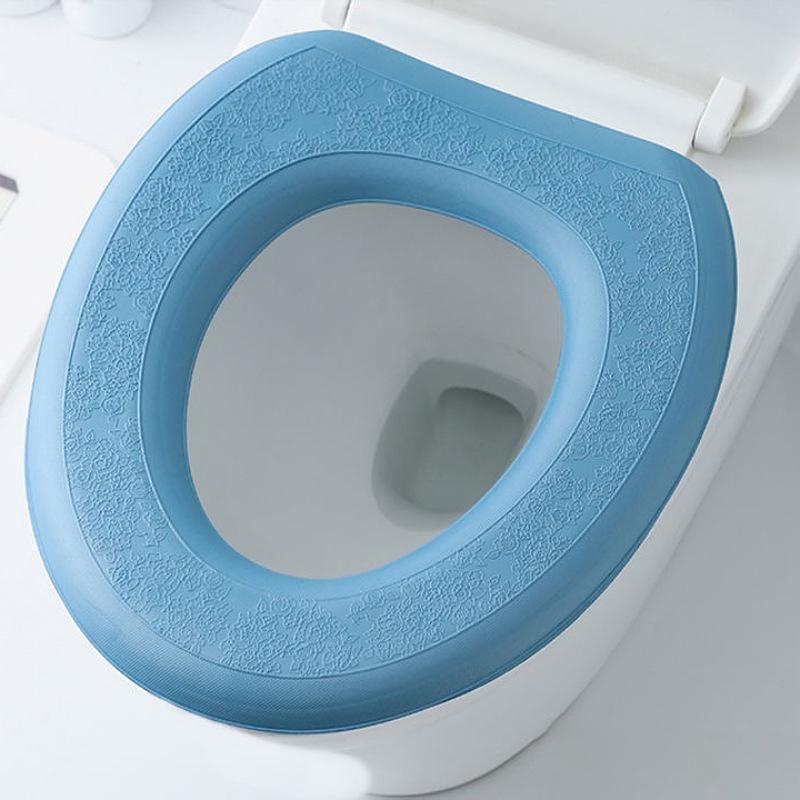 Wasserdichte Weiche Toilettensitzauflage Badezimmer Waschbar Closestool Matte Polsterkissen O-Form Toilettensitz Bidet Toilettenabdeckung Zubehör