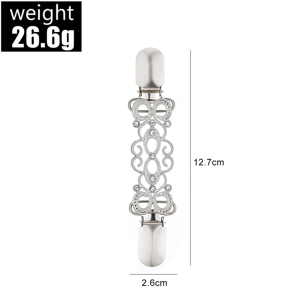 Elegant Buckle, Retro Personality Point Diamond Engraved Hollow Collar Buckle