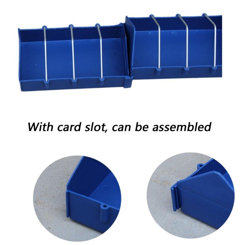 Cage Mounted Feeders for Small Poultry Thick Shatterproof and Removable Wire Dividers Accommodating Multiple Birds Comfortably