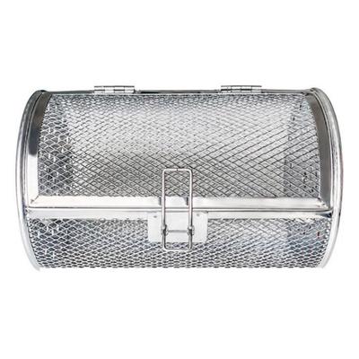 Rotating Grill Cage Stainless Steel 360 Degrees Rotating BBQ Cage Dishwasher Safe Rolling Grill Basket for Chicken Wing Vegetable Fish Even Grilling
