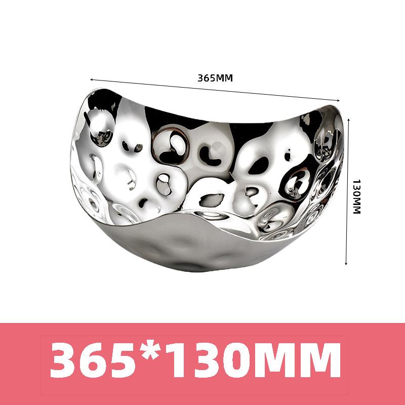 Triangular Stainless Steel Bowl, Dessert Plate, Metal Fruit Plate, Snacks, Appetizers, Buffet, Salad Bowl, Kitchen Storage Tray