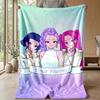 Custom Text Flannel Throw Blanket, Lightweight Cozy Bed Sofa BlanketKpop Demon Hunters
