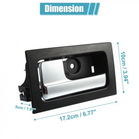 Interior Door Handle Front Rear Left Driver Side Replacement for Ford F150 Black