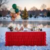 Cake Table Skirt Reusable Dessert Tablecloth Polyester Fabric Elegant Tulle Table Skirt for Wedding Baby Shower for Birthday