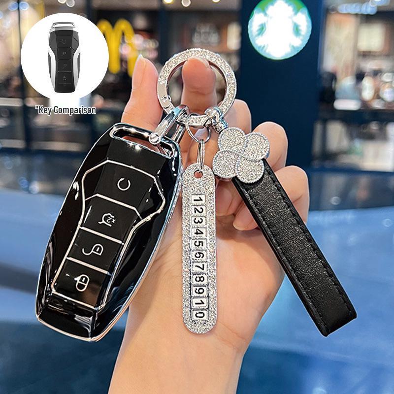 BYD Key Cover for Dolphin Song, Qin DMI, Han EV, Yuan Pro, Tang, Seal, GT, and Seagull - Summer Edition