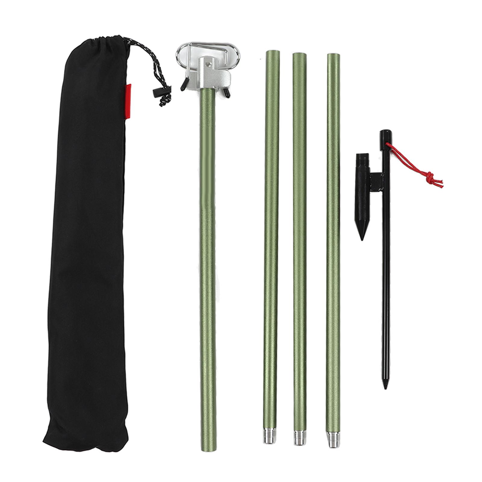 Camping Lamp Pole Folding Lightweight Aluminum Alloy Outdoor Lantern Stand with Storage Bag for Picnic Fishing