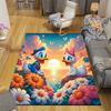 1pc Donald Duck Pattern Area Rug Soft Flannel Floor Mat for Living Room,Office,Bedroom and Carpet,Sofa Coffee Table Floor Mat