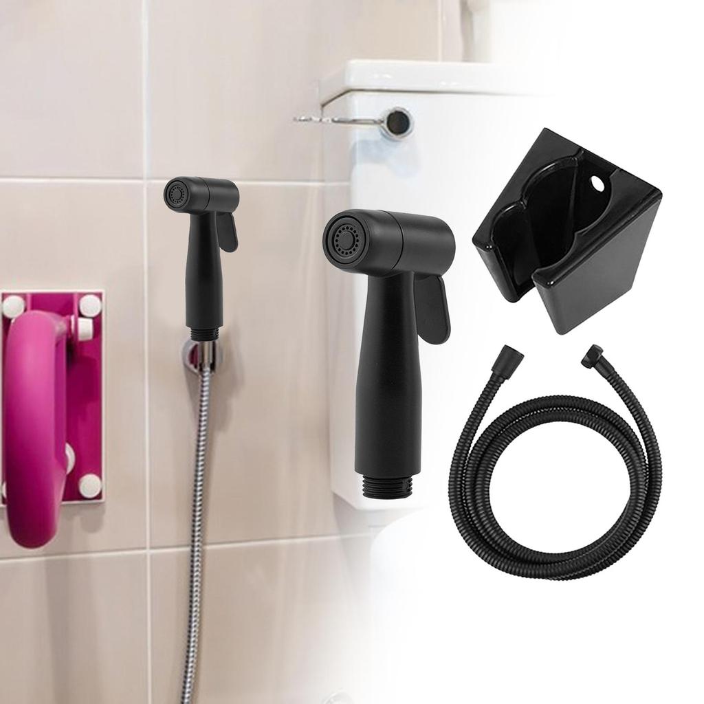 Handheld Bidet Sprayer Attachment for Kitchen Toilet Cleaning Black