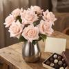 Real Touch Artificial Rose Flower Realistic Handmade Faux Rose Branch 73cm Luxury Simulation Big Rose Party Favors