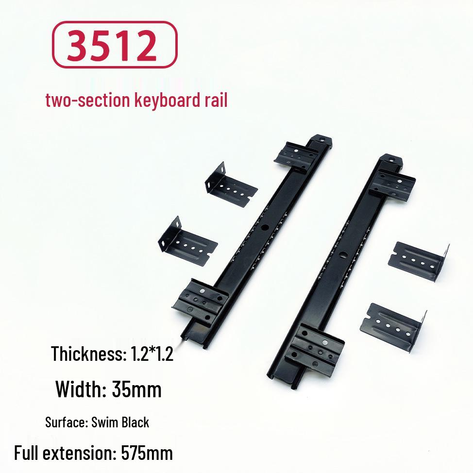 Zweiteiliger Computertisch Tastaturauszug Schiebeschiene mit Einhängebeschlag und Kugellager-Schubladenschiene.