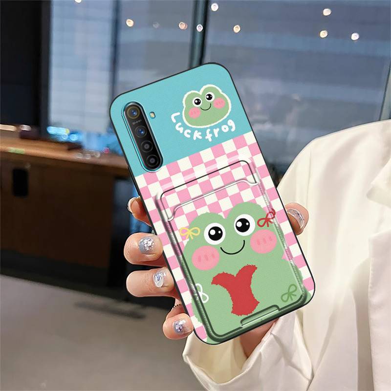Full wrap Waterproof Phone Case For OPPO Realme X2/Realme XT/K5 Shockproof TPU Cute Card bag protective Card slot Cover