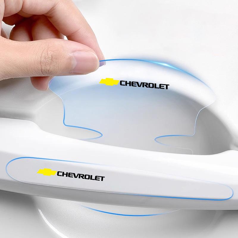 ADFGH1 8Pcs Car Door Handle TransparentProtector Stickers For Chevrolet Camaro Equinox Traverse Montana Silverado TrailBlazer Suburban