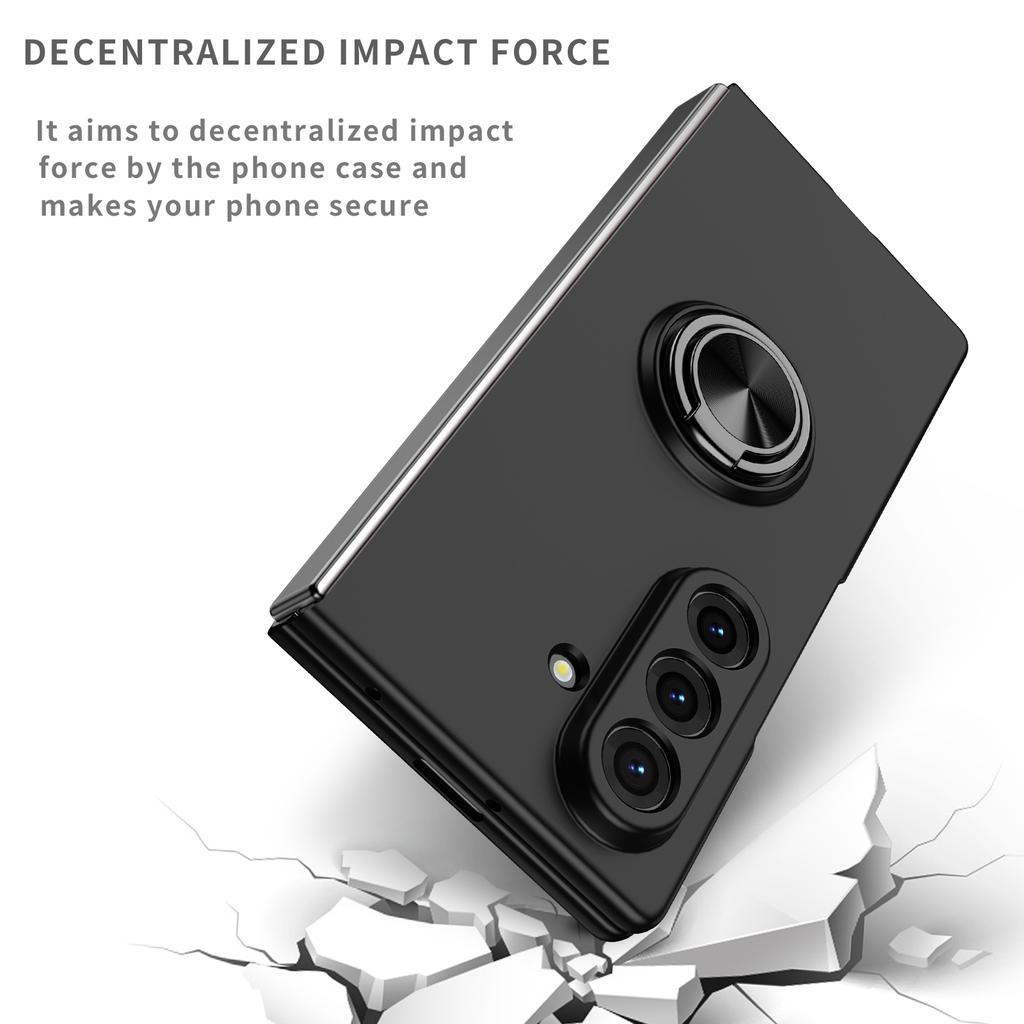 Shockproof Hard Plastic Bracket Ring Holder Case for Samsung Galaxy Z Fold 7 5G Fold7 Fold 6 5 4 3 2 Fold6 Fold5 Fold4 Fold2