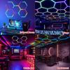 RGB Hexagon LED Light APP Control Honeycomb  Garage Lamps 110-265V Music Sync for Bar Restaurant Room Decor Ceiling Lighting