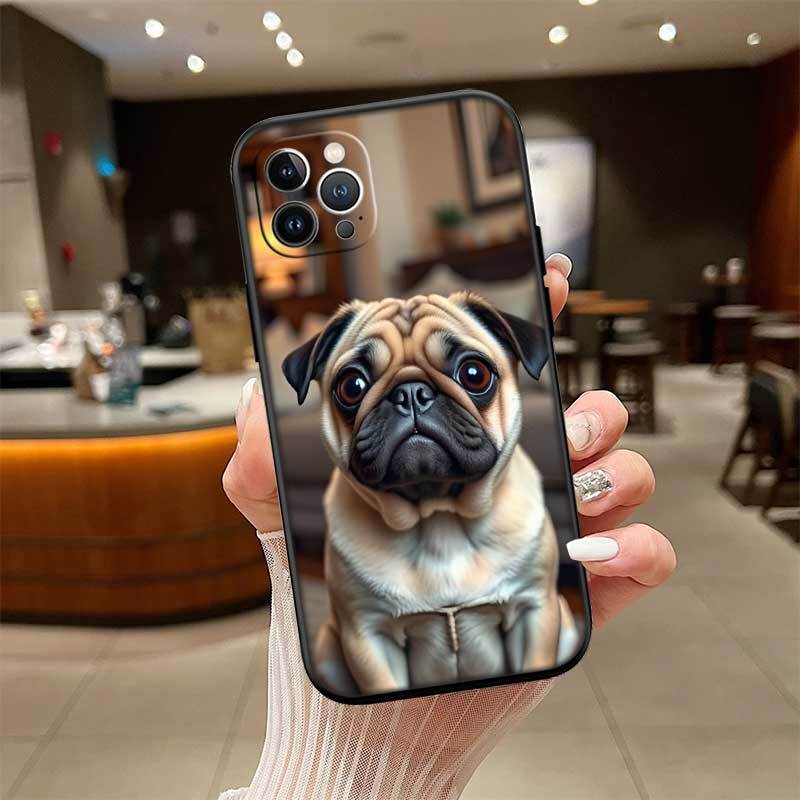 Cute Pug Dog Case for Samsung M55 M35 M15 A02 A05S A05 A06 A15 A12 A13 A10 A16 A20 A22 A24 A25 A30 A31 A32 A33 A35 A42 A50