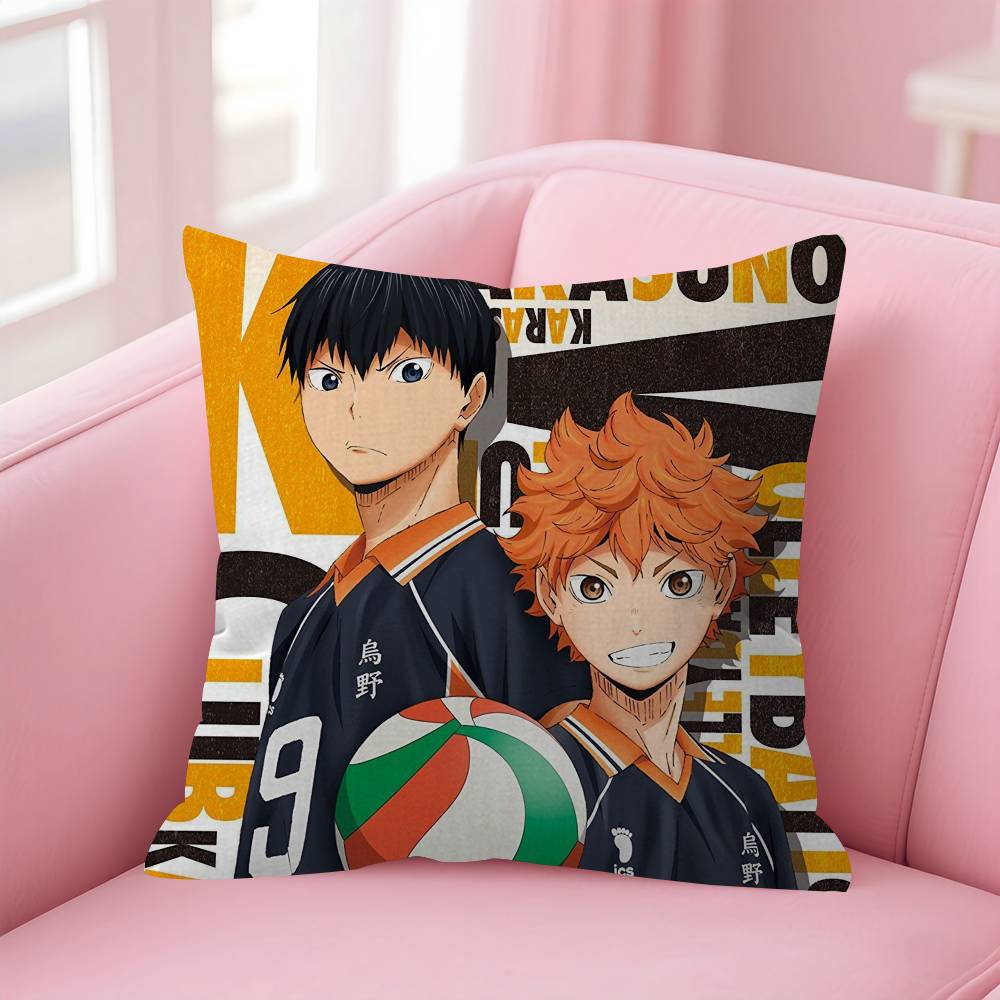 H-H-Haikyuu Anime Volleyball Pillowcase Toon Gift Cushion Cover Bedroom Home Sofa Chair Seat Decor Pillow Case