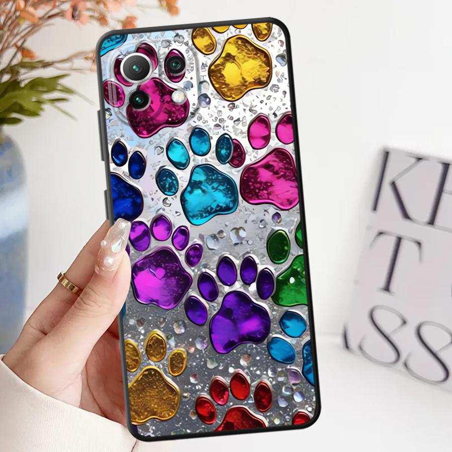 

Funda Phone Cover Case for Xiaomi Mi 12T Pro 11 13 Lite 14 11T 12X 10T 12 Rose Paw Print Xiaomi 12 Lite