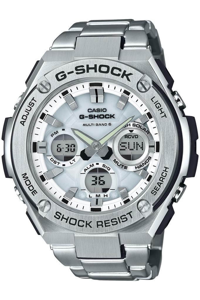 Casio G-Shock G-STEEL Radio-Controlled Solar Watch (Official Japanese Product) GST-W110-1AJF Black / -W110D-7AJF Silver