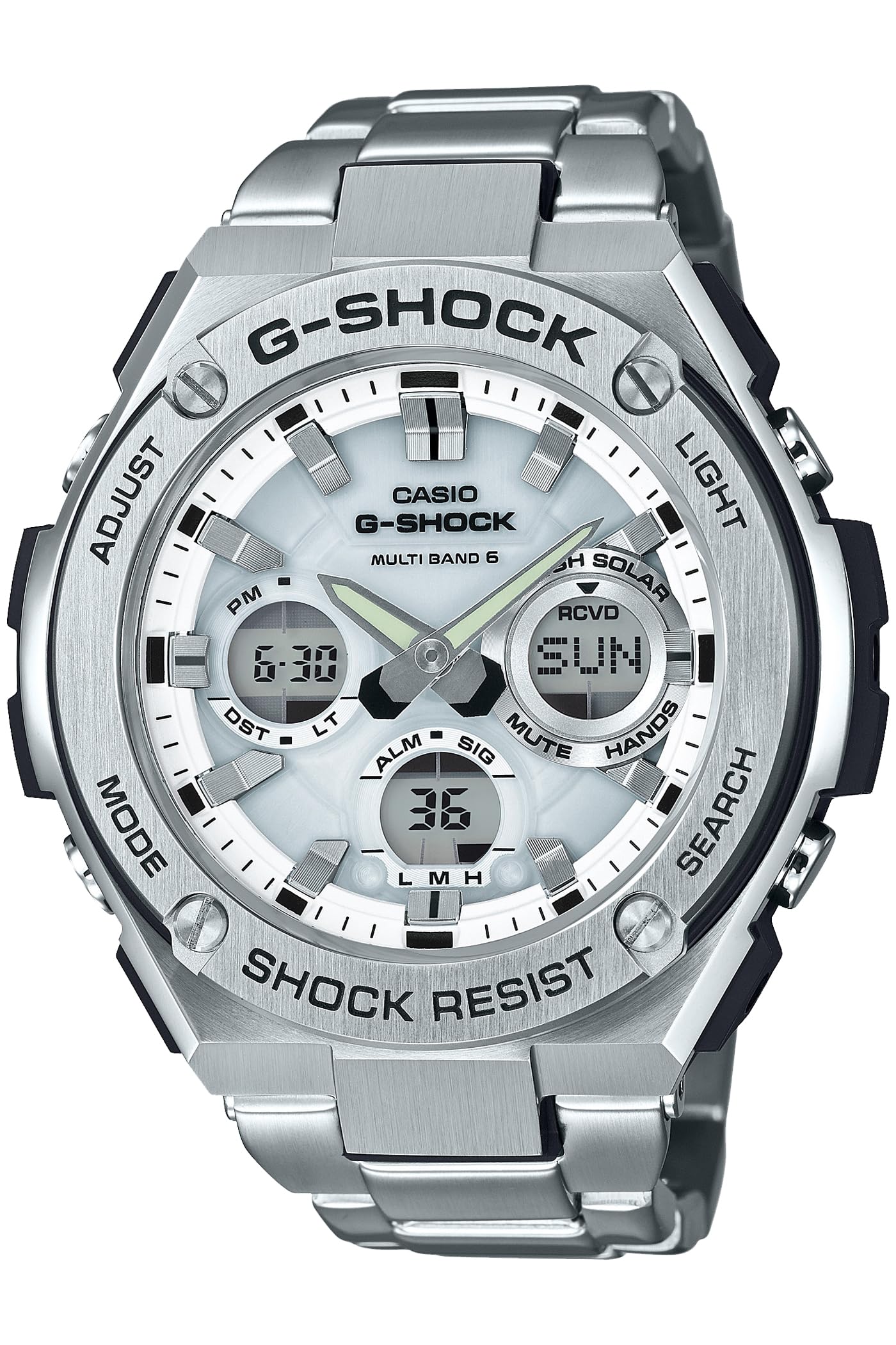 

[Casio] Годинник G-Shock [Внутрішній Оригінальний Продукт] G-STEEL Радіо Солар GST-W110D-7AJF Сріблястий