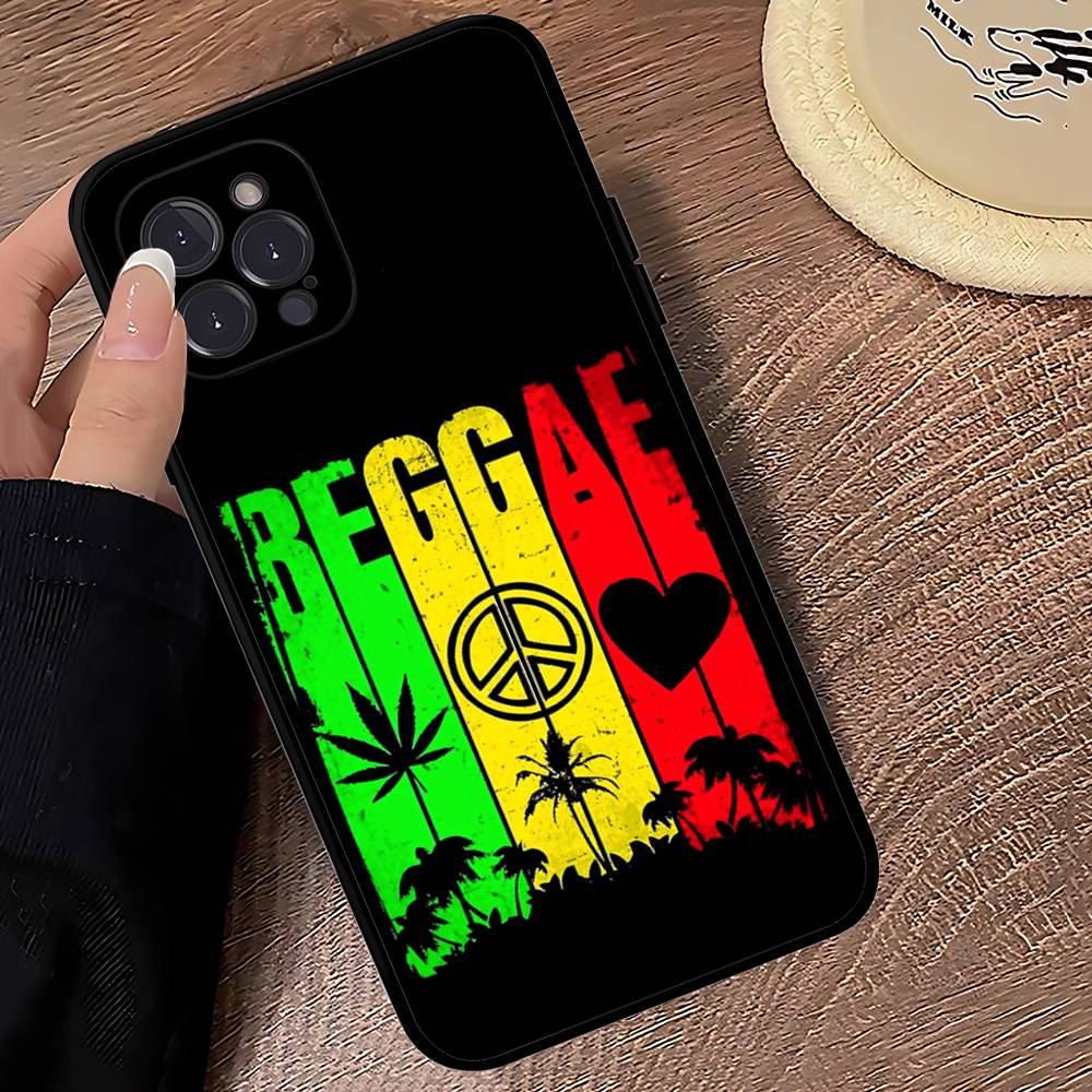 Bob Marley Rasta Löwe Handyhülle Für IPhone 16 15 14 13 12 11 17 Pro Max Einfachheit Rückseite TPU Weiche Hülle