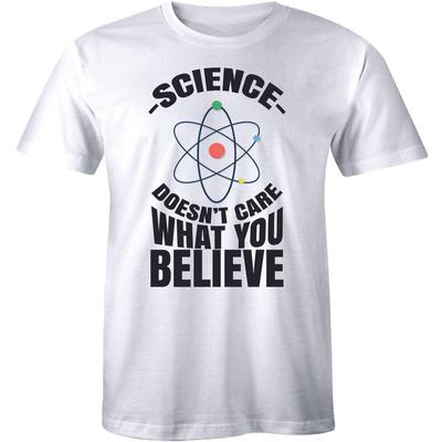 Wetenschap Kan Het Niet Schelen Wat Je Gelooft Coole Grappige Wetenschap Mannen T-shirt Atheïstische Tee Unisex T-shirt