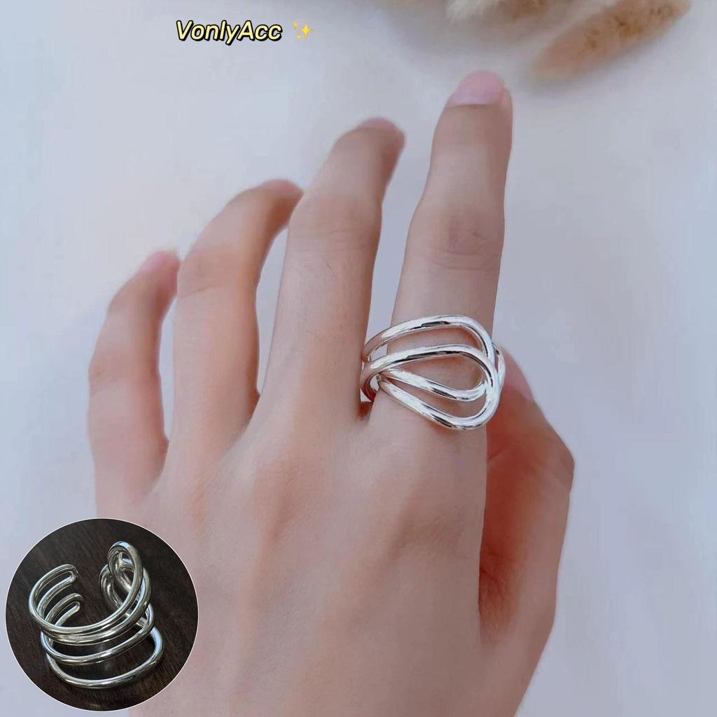 Geometric Bold Hip Hop Ring for Women – Trendy European & American Style, Open Creative Index Finger Design